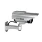 Atrapa kamery monitorującej CCTV, bateryjna, srebrna , z panelem solarnym