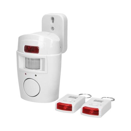 Mini alarm bezprzewodowy z wbudowaną syreną sterowany pilotem, 6m, bateryjny