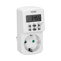 Elektroniczny programator czasowy, MINI, 1800W, 8A, 10 programów, wersja Schuko