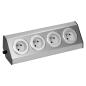 Gniazda meblowe, kuchenne montowane na rzepy 4x2P+Z INOX, Gniazda meblowe, kuchenne montowane na rzepy 4x2P+Z INOX,