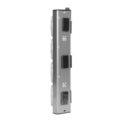 Gniazda meblowe, kuchenne montowane na rzepy 4x2P+Z INOX,