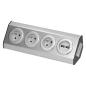 Gniazdo meblowe, kuchenne montowane na rzepy, z ładowarką USB - 3x2P+Z, 2xUSB, INOX. Gniazdo meblowe, kuchenne montowane na rzepy, z ładowarką USB - 3x2P+Z, 2xUSB, INOX.