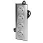 Gniazdo meblowe, kuchenne montowane na rzepy 4x2P+Z schuko, INOX z przewodem 1,5m. Gniazdo meblowe, kuchenne montowane na rzepy 4x2P+Z schuko, INOX z przewodem 1,5m.