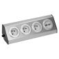 Gniazdo meblowe, kuchenne montowane na rzepy, z ładowarką USB - 3x2P+Z, 2xUSB, INOX. Gniazdo meblowe, kuchenne montowane na rzepy, z ładowarką USB - 3x2P+Z, 2xUSB, INOX.