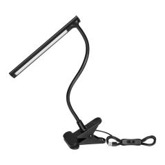 TERI II LED, lampka biurkowa z klipsem, 5W, 260lm, 4000K, czarna