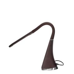 DOLOMIT LED 5W, lampka biurkowa z budzikiem, 400lm, 4000K, brązowa