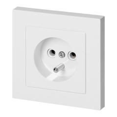 Gniazdo pojedyncze p/t 2P+Z Malta, 16A, 250V, PT-16M, biały