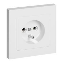 Gniazdo pojedyncze p/t 2P+Z Malta, 16A, 250V, PT-16M, biały