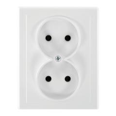 Gniazdo podwójne p/t 2x2P Malta, 16A, 250V, PT-5M, biały