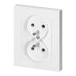 Gniazdo podwójne p/t 2x2P+Z Malta, 16A, 250V, PT-6M, biały Gniazdo podwójne p/t 2x2P+Z Malta, 16A, 250V, PT-6M, biały