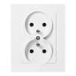 Gniazdo podwójne p/t 2x2P+Z Malta, 16A, 250V, PT-6M, biały Gniazdo podwójne p/t 2x2P+Z Malta, 16A, 250V, PT-6M, biały