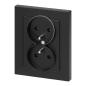 Gniazdo podwójne p/t 2x2P+Z Malta, 16A, 250V, PT-6M, czarny mat Gniazdo podwójne p/t 2x2P+Z Malta, 16A, 250V, PT-6M, czarny mat