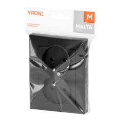 Gniazdo podwójne p/t 2x2P+Z Malta, 16A, 250V, PT-6M, czarny mat