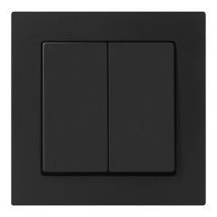 Łącznik p/t świecznikowy Malta, 10A, 250V, WP-2M, czarny mat