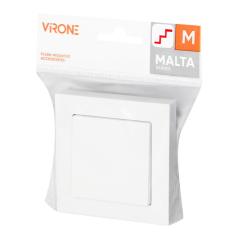 Łącznik p/t schodowy Malta, 10A, 250V, WP-5M, biały