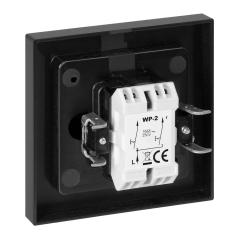 Łącznik p/t świecznikowy Malta, 10A, 250V, WP-2M, czarny mat