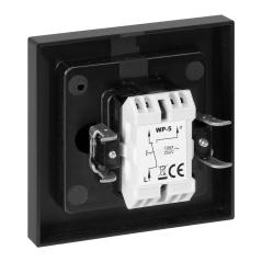Łącznik p/t schodowy Malta, 10A, 250V, WP-5M, czarny mat