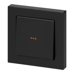 Łącznik jednobiegunowy p/t z podświeleniem Malta, 10A, 250V, WP-1M/S, czarny mat