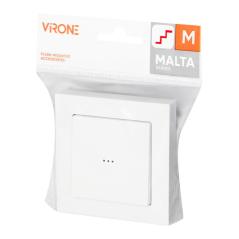 Łącznik p/t schodowy z podświeleniem Malta, 10A, 250V, WP-5M/S, biały
