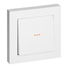 Łącznik p/t schodowy z podświeleniem Malta, 10A, 250V, WP-5M/S, biały