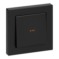 Łącznik p/t schodowy z podświeleniem Malta, 10A, 250V, WP-5M/S, czarny mat