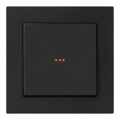Przycisk dzwonek p/t z podświeleniem Malta, 10A, 250V, WP-6/7M/S, czarny mat