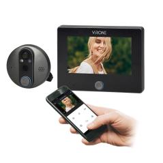 Wizjer elektroniczny do drzwi 4,3” HD WiFi Tuya, czujnik ruchu, IR noc, nagrywanie microSD, 5000 mAh