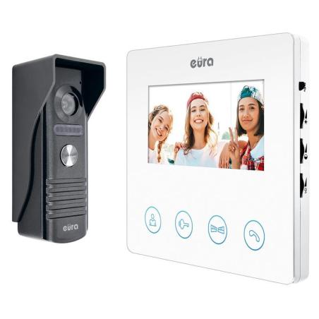 Wideodomofon jednorodzinny EURA ATIRA VDP-52A3 biały Eura-Tech
