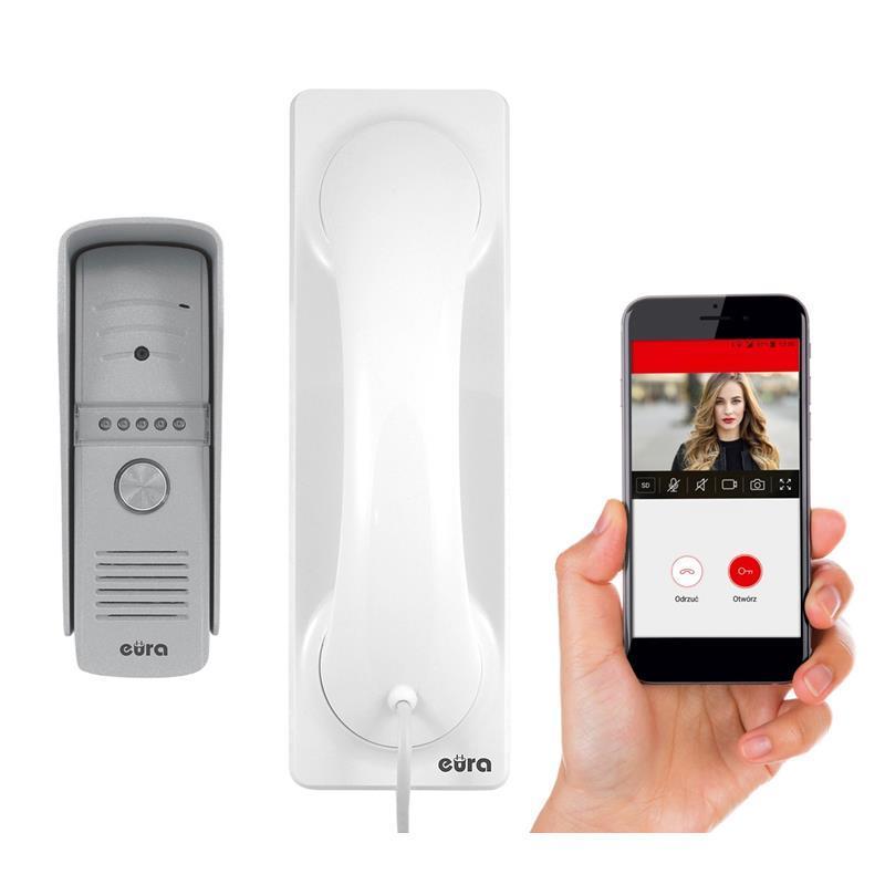 Wideodomofon jednorodzinny EURA PROXIMA VDP-50A3 biały WiFi