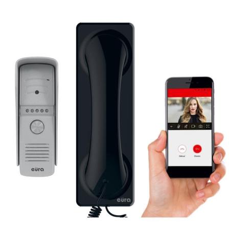 Wideodomofon jednorodzinny EURA PROXIMA VDP-50A3 czarny WiFi Eura-Tech