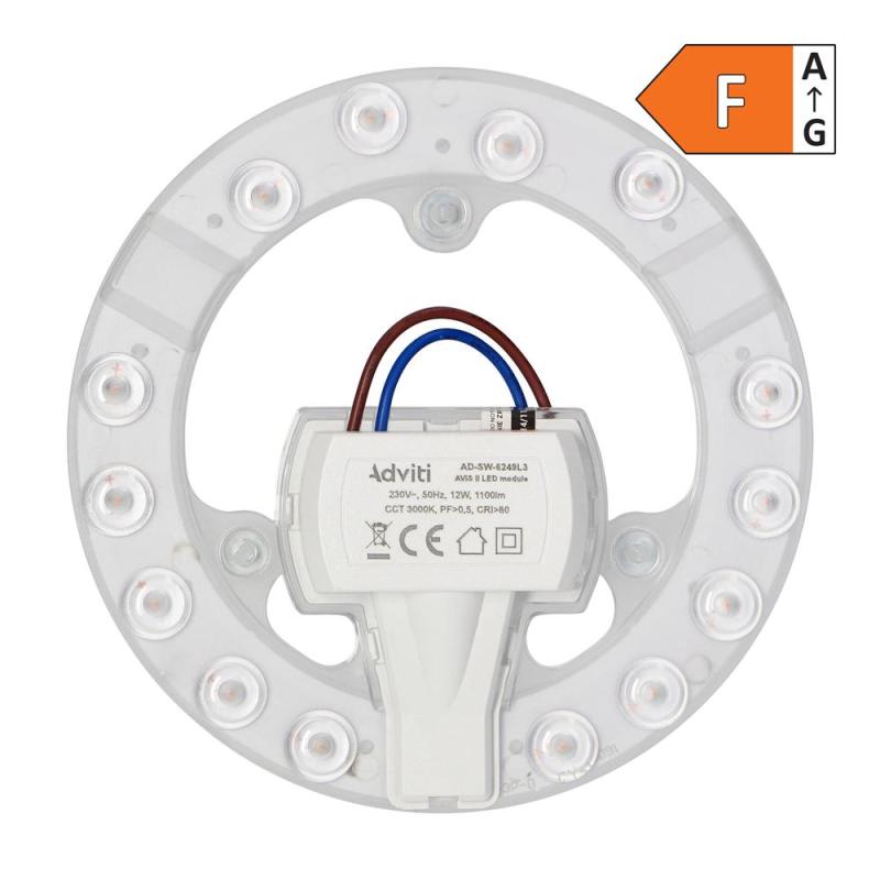AVIS II LED 12W, panel świetlny, 1100lm, 3000K, 3 neodymowe magnesy, Ø 137 AVIS II LED 12W, panel świetlny, 1100lm, 3000K, 3 neodymowe magnesy, Ø 137