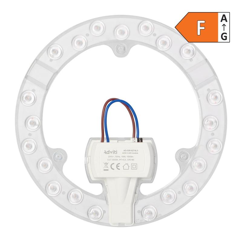 AVIS II LED 18W, panel świetlny, 1650lm, 3000K, 3 neodymowe magnesy, Ø 176 AVIS II LED 18W, panel świetlny, 1650lm, 3000K, 3 neodymowe magnesy, Ø 176