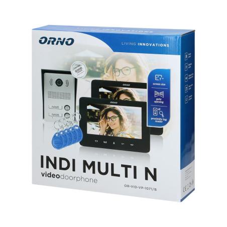 Wideodomofon wielorodzinny INDI MULTI N OR-VID-VP-1071/B czarny