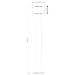 Lampa ogrodowa stojąca MALAGA LED 40 12W czarna IP44 Goldlux