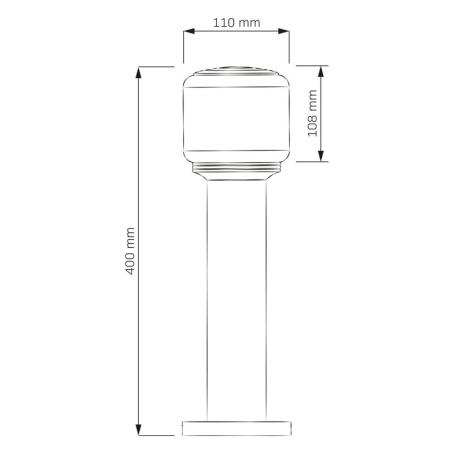 Lampa ogrodowa stojąca MADRID 40 E27 czarna IP44 Goldlux