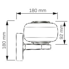 Kinkiet oprawa elewacyjna MALAGA LED 12W czarna IP44 Goldlux