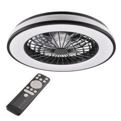Plafoniera LED KENYA 48W 3000-6500K z wentylatorem i pilotem IP20 czarna
