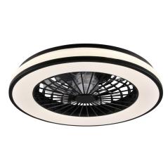Plafoniera LED KENYA 48W 3000-6500K z wentylatorem i pilotem IP20 czarna