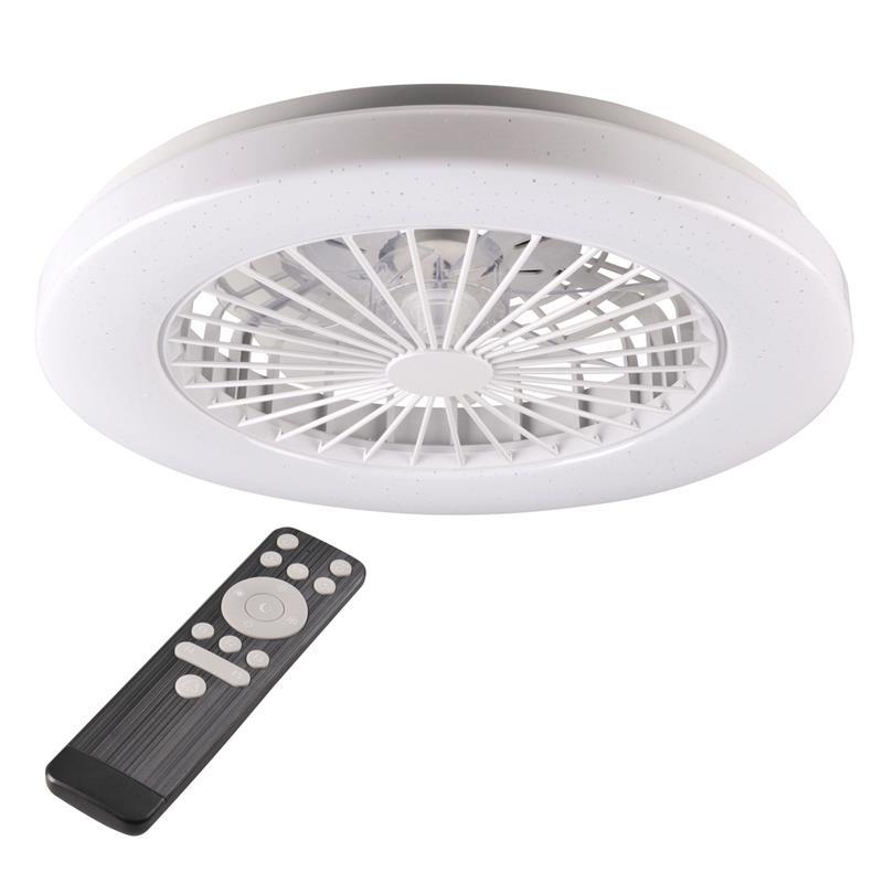 Plafoniera LED LIBYA 48W 3000-6500K z wentylatorem i pilotem IP20 biała