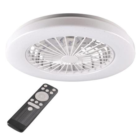 Plafoniera LED LIBYA 48W 3000-6500K z wentylatorem i pilotem IP20 biała