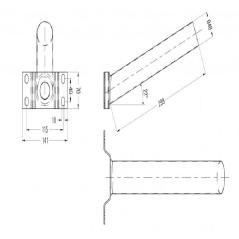 Uchwyt ścienny do lampy ulicznej 30 cm, 15kg