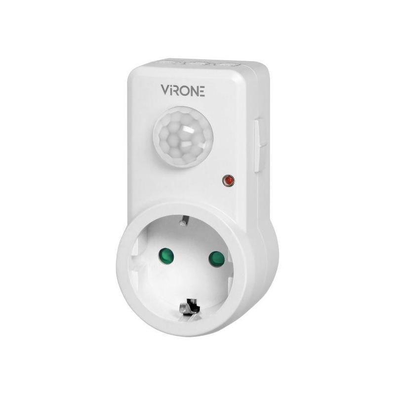 Gniazdo z czujnikiem ruchu 120° IP20, 280W wersja Schuko