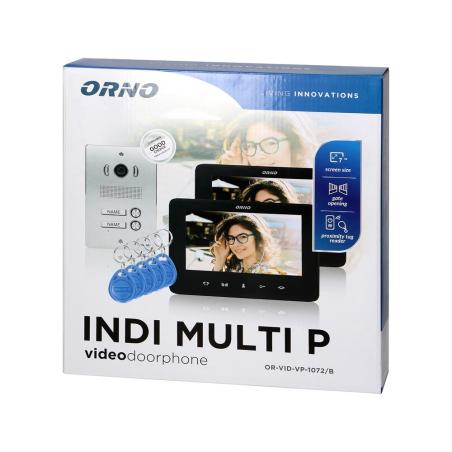 Wideodomofon wielorodzinny INDI MULTI P OR-VID-VP-1072/B czarny