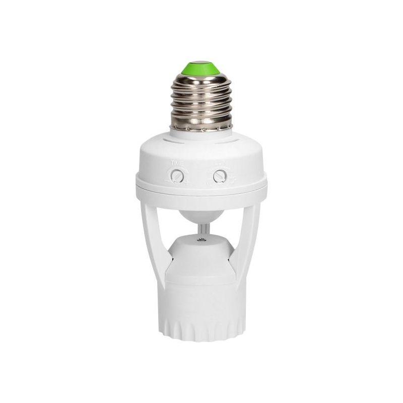 Gniazdo żarówki z czujnikiem ruchu, 360st. IP20, gwint E27, 1x60W