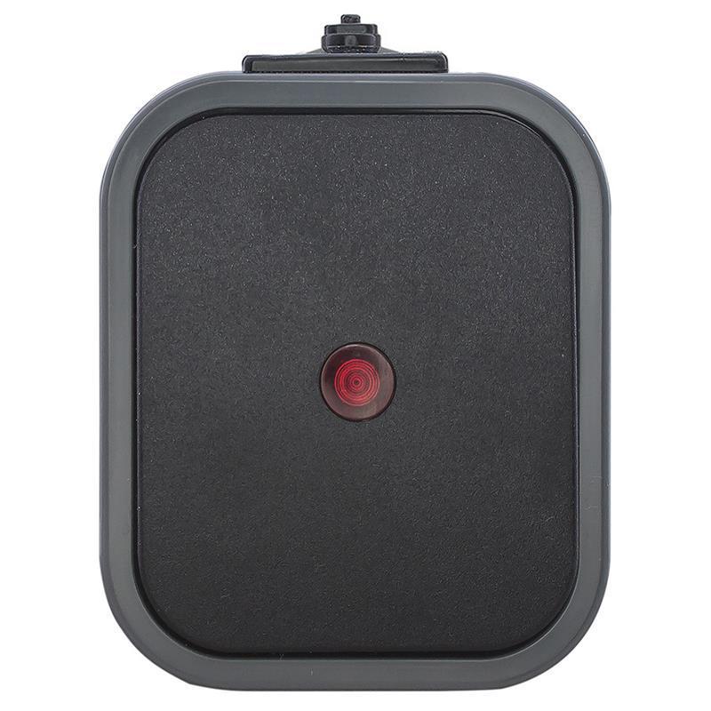 Abex B2 szary/czarny - łącznik krzyżowy podświetlany IP54 WNT-8B2/S