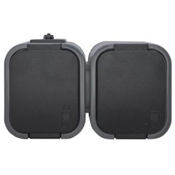 Abex B2 szary/czarny - gniazdo podwójne IP54 NT-6B2 Abex