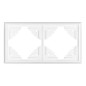 Abex Luna biały - ramka podwójna RA-2L