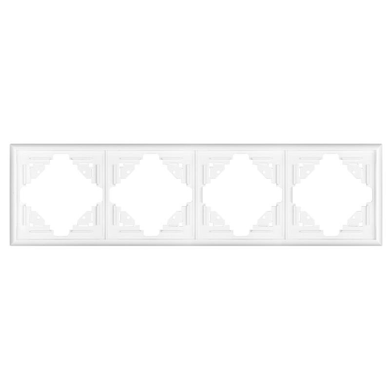 Abex Luna biały - ramka poczwórna RA-4L