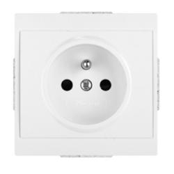Abex Luna biały - gniazdo pojedyncze z uziemieniem PT-16L Abex