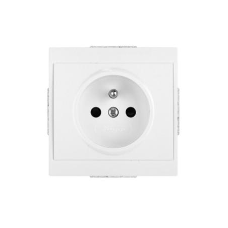 Abex Luna biały - gniazdo pojedyncze z uziemieniem PT-16L Abex